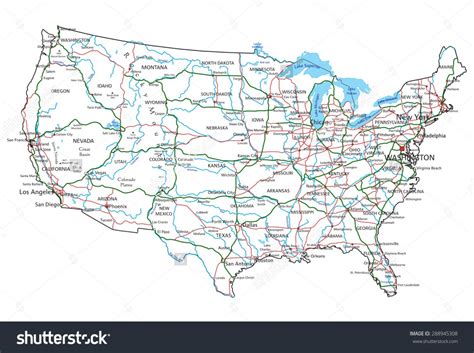 Printable Us Map With Interstate Highways Valid United States Major