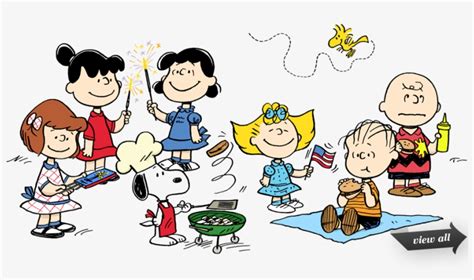 Perfect graphics for fourth of july, memorial day, labor day, american history and scrapbooking. Peanuts Gang July 4th Celebration - Fourth Of July Peanuts Cartoon - Free Transparent PNG ...