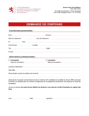 Remplissable En Ligne Mesr Public Formulaire De Demande De Dispense Fax
