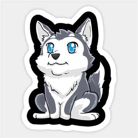 Siberian Husky Dog Kawaii Anime Cute Siberian Husky Sticker Teepublic