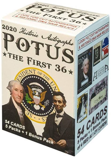 2020 Historic Autographs Potus The First 36 Blaster Box With 54