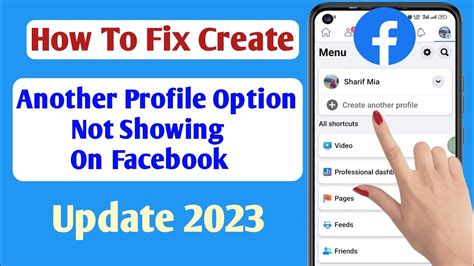 How To Fix Create Another Profile Option Not Showing On Facebook