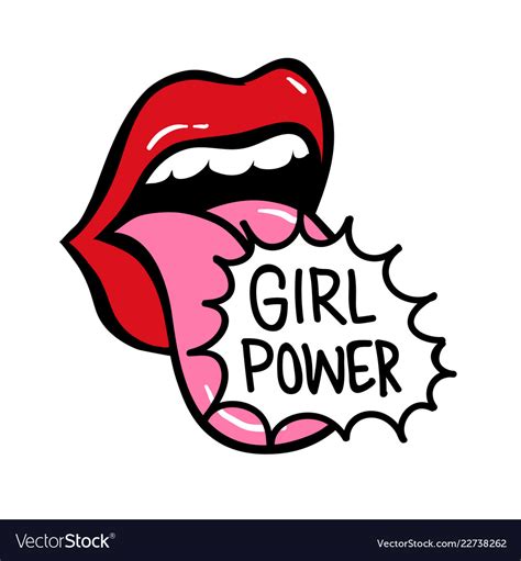 Anime power bringing a drawing to life. Grl pwr short quote girl power cute hand drawing Vector Image