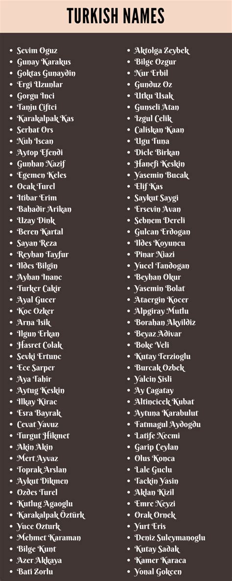 400 Best Turkish Names That You Will Like