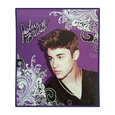 Justin Bieber Twin Size 60 X 80 High Pile Bed Blanket Scrolly