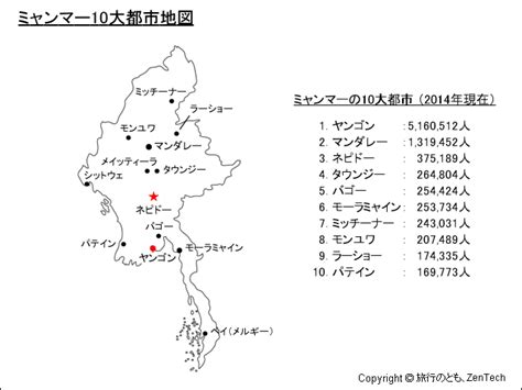 Näytä lisää sivusta 在ミャンマー日本国大使館/embassy of japan in myanmar facebookissa. ミャンマー10大都市地図 - 旅行のとも、ZenTech
