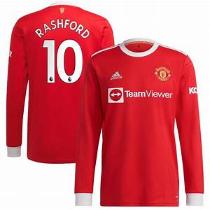 Men 39 S Adidas Marcus Rashford Red Manchester United 2021 22 Home Replica