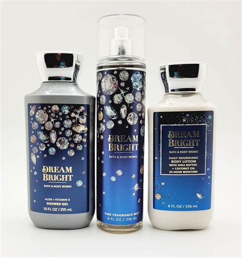 Bath & Body Works - Dream Bright - 3 pc Bundle - Shower Gel - 10 fl oz