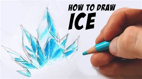 A Hand Holding A Pencil Drawing An Ice Plant With The Words How To Draw