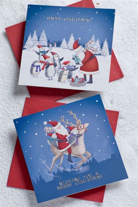 Corporate, personal and small business gifts. Next 20 Pack Charity Christmas Cards - Blue | Charity ...