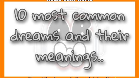 10 Most Common Dreams And Their Meanings Audio Book World