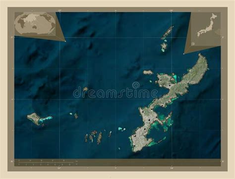 Okinawa Japan High Res Satellite Major Cities Stock Photo Image Of