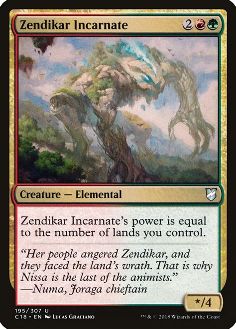 Zendikar Incarnate · Commander 2018 C18 195 · Scryfall Magic The