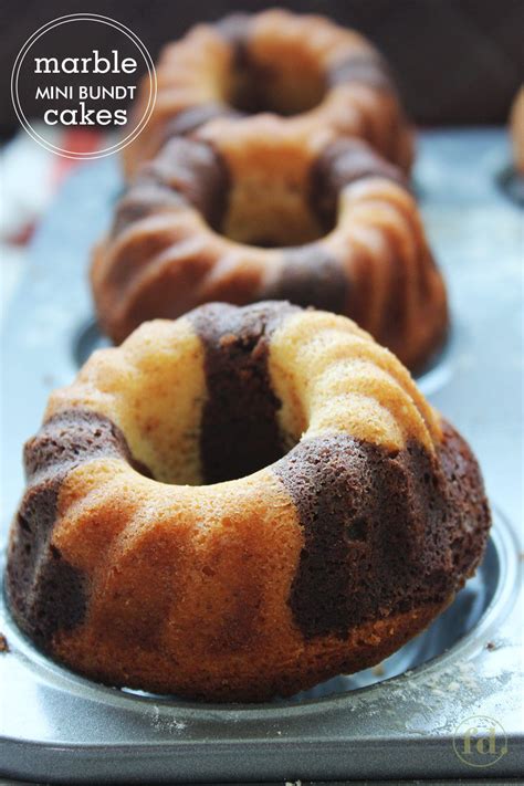Most bundt cakes only need a simple glaze or dusting of powdered sugar to shine. Marble Mini Bundt Cakes | Recipe | Mini bundt cakes, Mini ...
