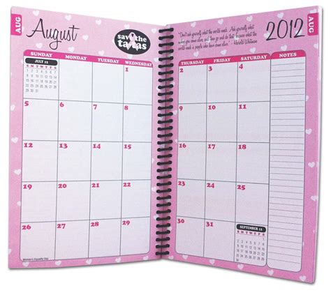 Plannerisms: Save The Ta-Tas academic-year planners by Plan-It