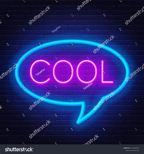 Neon Sign Word Cool Frame On Stock Vector Royalty Free 1427562776