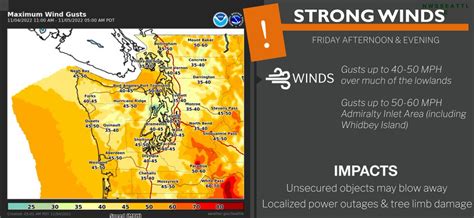 Nws Seattle On Twitter Strong Winds Expected Across Much Of The