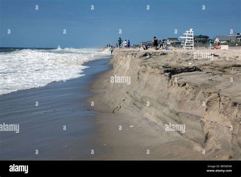 Beach Erosion At Fair Harbor Fire Island National Seashore Ny Usa