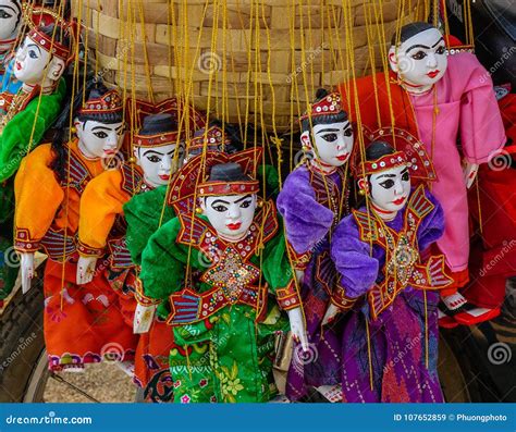 Myanmar Traditional Handicraft Puppets Stock Image Image Of Doll