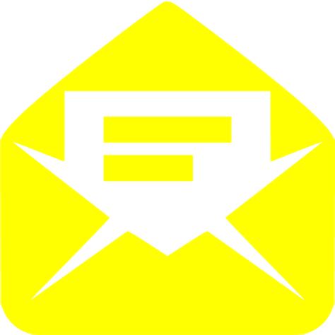 Email logo yellow transparent clipart. Yellow read message icon - Free yellow email icons