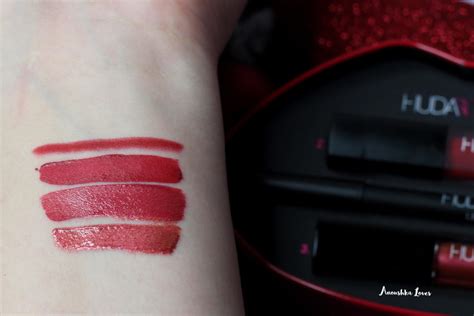 Huda Beauty Festive Red Glitter Lip Tin Anoushka Loves