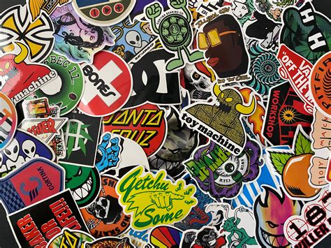 100pcs Skateboard Brands Logos Themed Waterproof Sticker Pack Etsy