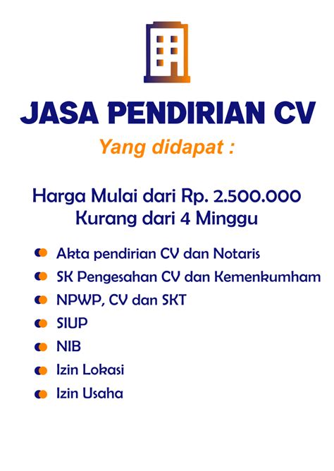 Jasa Pembuatan CV Pontianak | Paket Lengkap Hanya 2,5 Jt