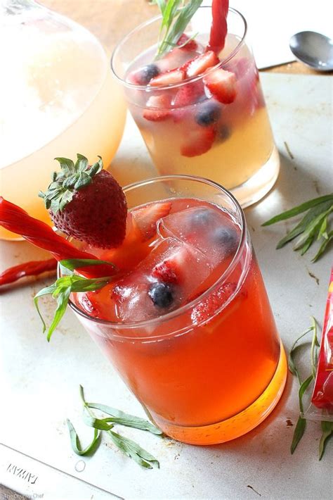 Twizzlers Infused Strawberry Lemonade The Chunky Chef Cocktail Drinks