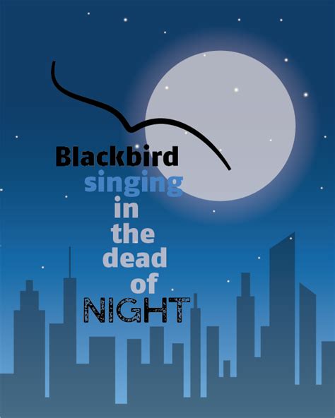 Take your things, leave somehow blackbird song is over now river runs, hands are tied preacher's son. Blackbird / The Beatles - Music Lyric Art Poster, lyric ...