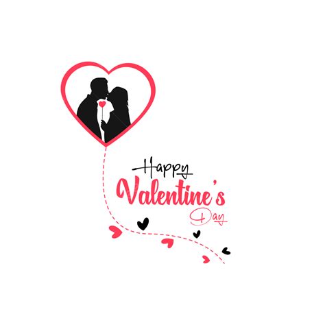 Happy Couple Valentine Vector Art Png Happy Valentine S Day With A