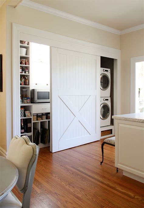 Barn door wall decor barn door art medium size of wall door wall. 10 Barn Doors in the Kitchen | Home, Hidden laundry, Barn ...