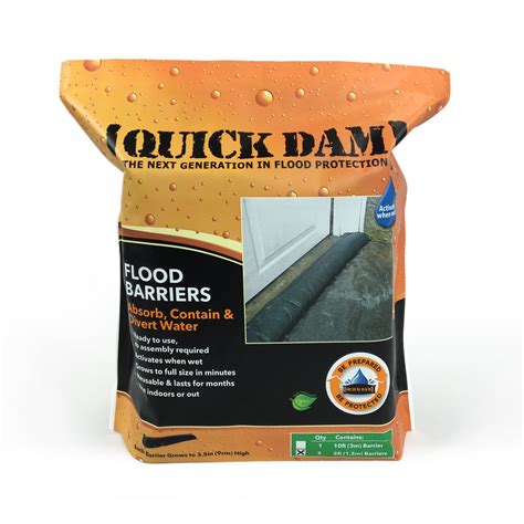 Quick Dam Expanding Flood Barrier, 6 In. X 5 Ft., 2 Per Bag - Walmart.com