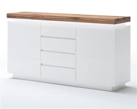 Sideboard massivholz sheesham, 150 cm, mit 3 schubladen & türen. Sideboard Romina matt weiß und Eiche massiv 150 cm
