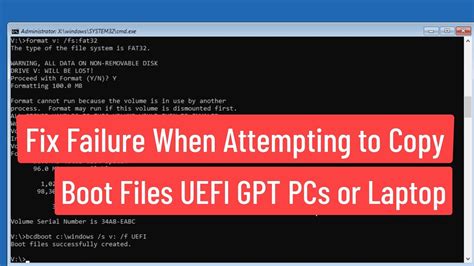 Fix Failure When Attempting To Copy Boot Files Windows Bcdboot Error