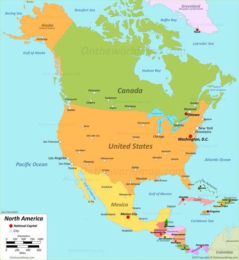 Free Printable Map North America Printable Templates