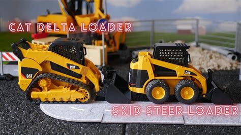 Bruder Cat Delta Loader And Caterpillar Skid Steer Loader 02482 And 02137