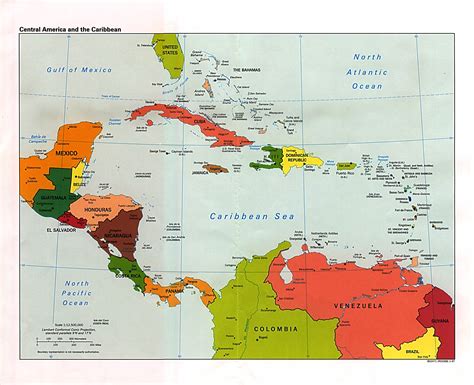 Central America Political Map