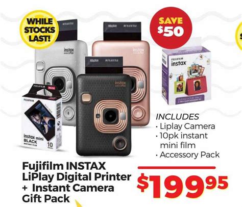 Fujifilm Instax Liplay Digital Printer Instant Camera T Pack Offer