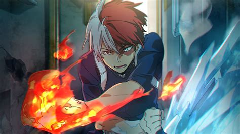 Desktop Wallpaper Shouto Todoroki Angry My Hero Academia Anime Boy Hd Image Picture