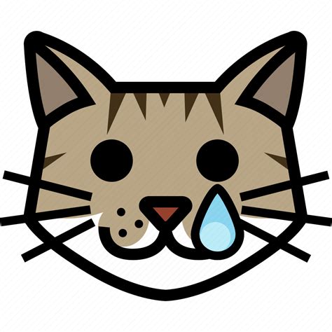 Animal Crying Tear Cat Emoji Sad Icon Download On Iconfinder