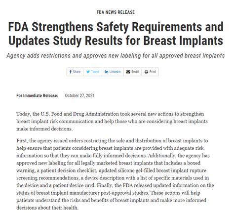 Fda Adds Black Box Warnings On All Breast Implants