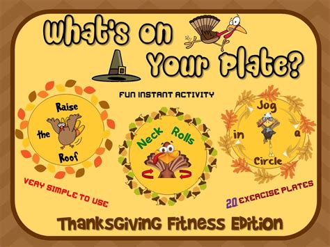 Pe Activities “whats On Your Plate” Thanksgiving Fitness Edition