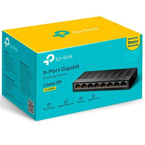 Switch Tp Link Ls1008g 8 Puertos Litewave Gigabit Ethernet 101001000mbps