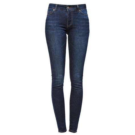 Anine Bing Mid Rise Skinny Jeans Blue Liked On Polyvore