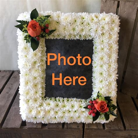 Floral Photo Frame Cambridge Funeralseflorist Girton Flower Shop