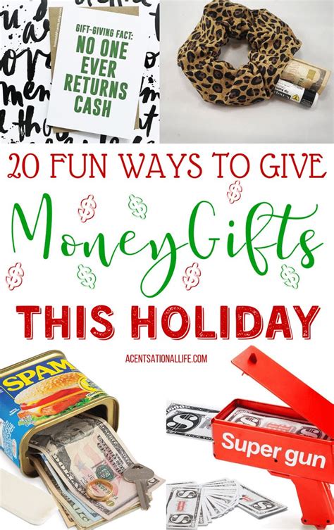 20 Fun Ways To T Cash This Holiday A Centsational Life Creative