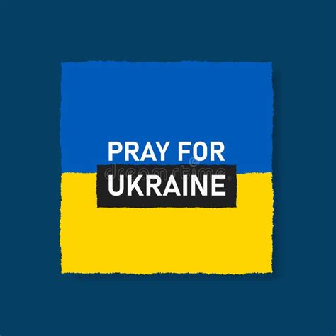 Pray For Ukraine Concept Illustration With National Flag Ukrainian