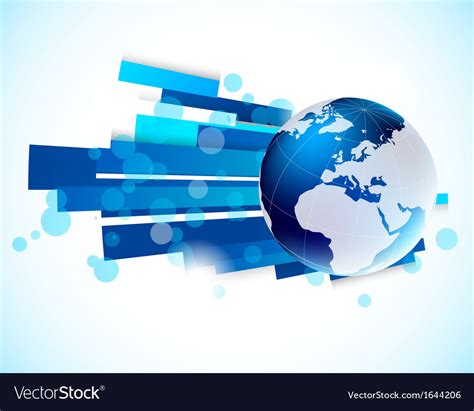 Abstract Background With Globe Royalty Free Vector Image