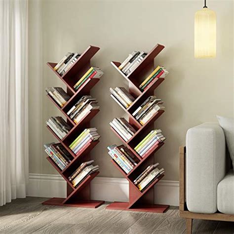 Yitahome 9 Shelf Tree Bookshelf Floor Standing Bookcasebook Rack
