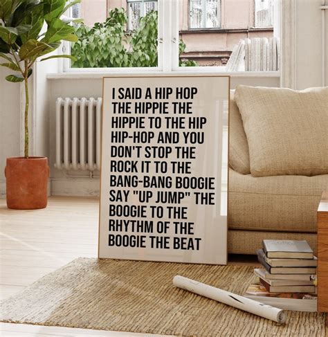 Rapper S Delight The Sugarhill Gang Music Poster 80 S Vintage Lyrics Print Printable